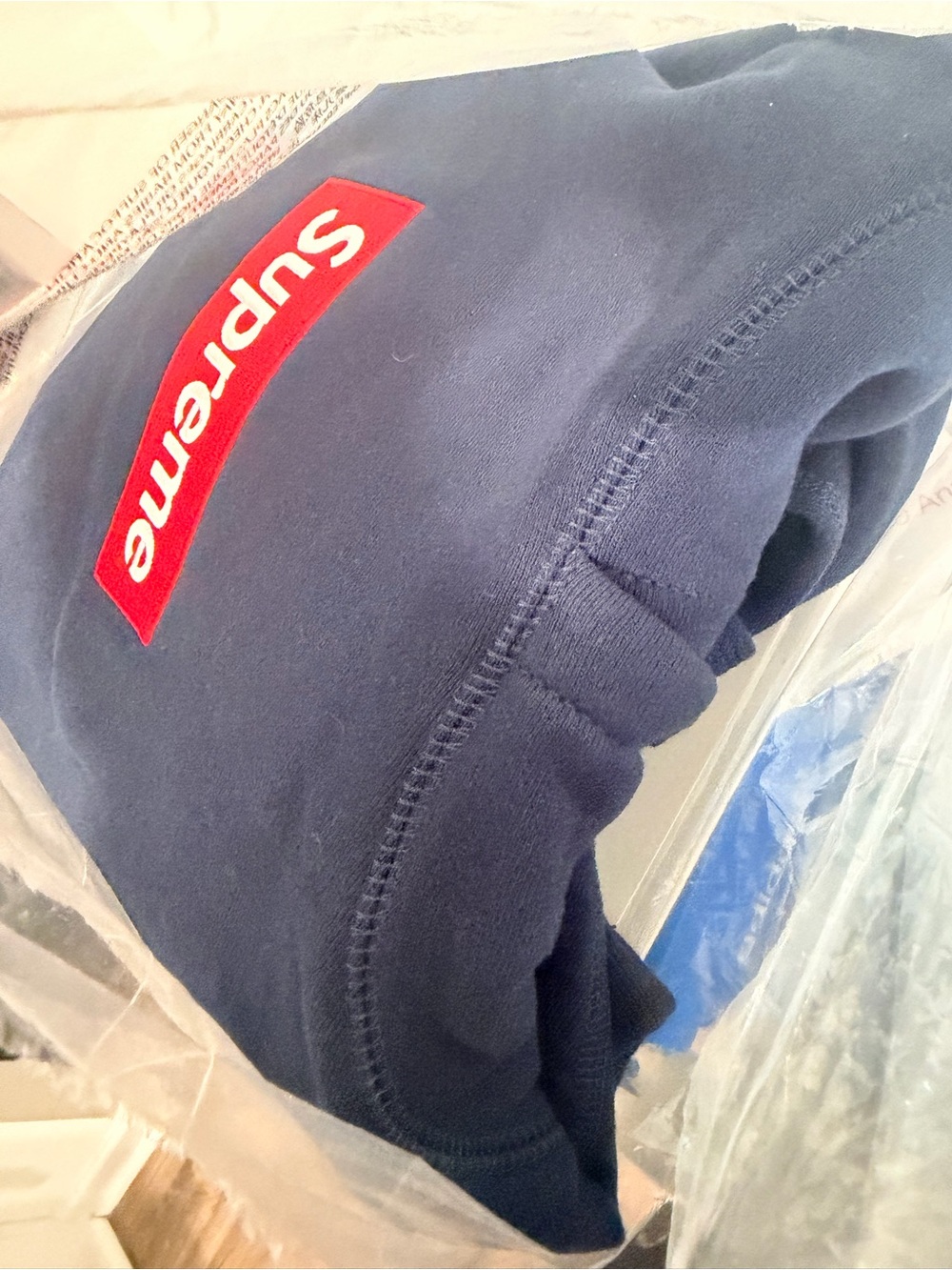 Supreme Box Logo Tee — navy with Red Box Logo - Picture 3 of 7